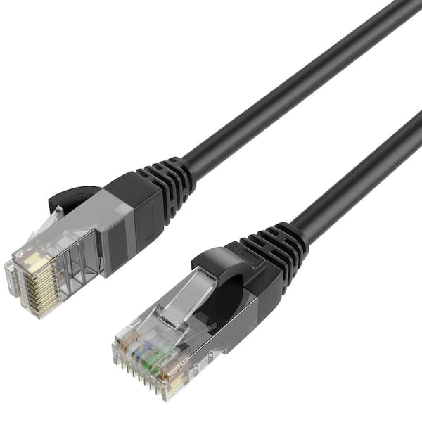 QualGear 50 ft. Cat 6 High-Speed Ethernet Cable Black