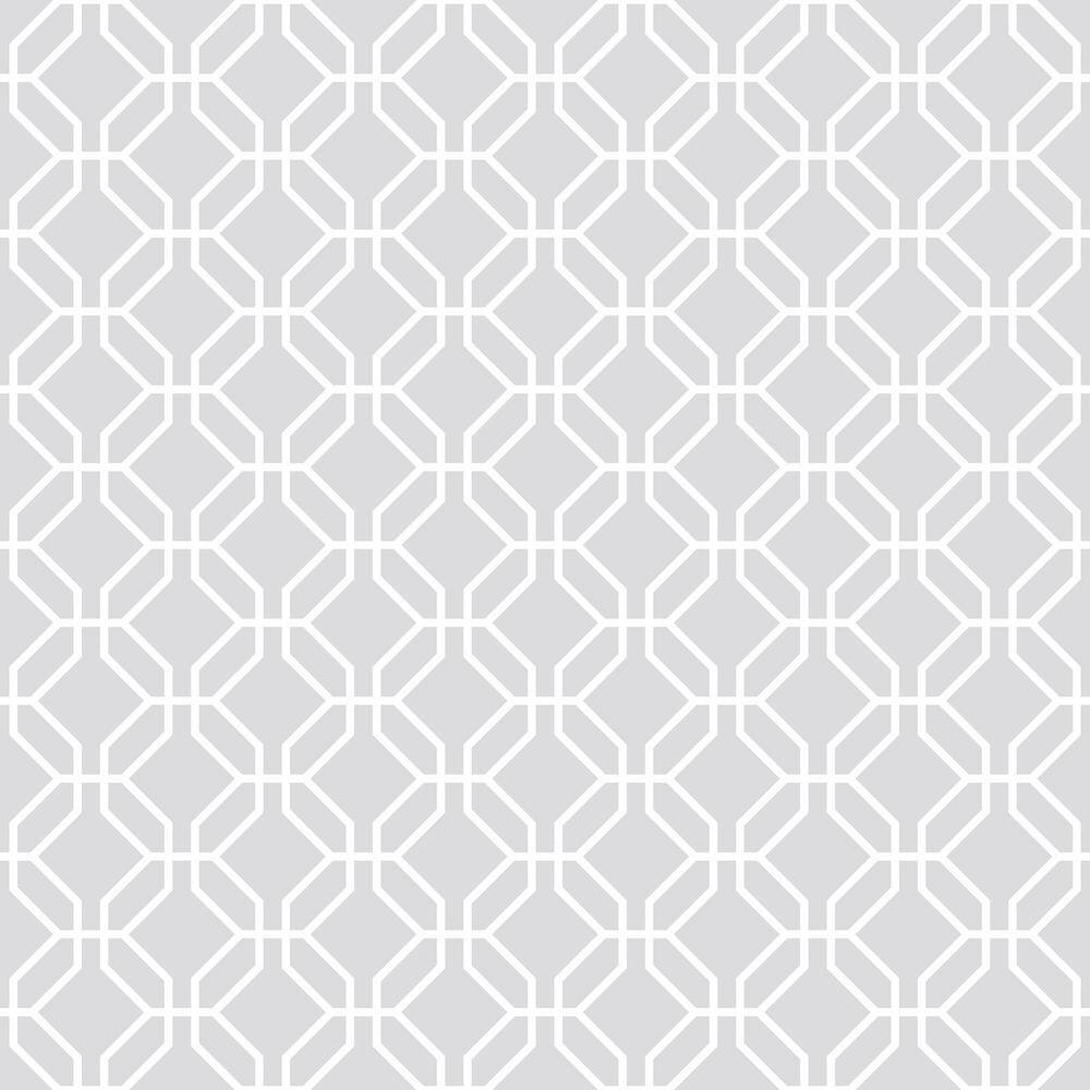 Secret Garden Grey and White Octagonal Trellis Non-Woven Paper Non-Pasted W