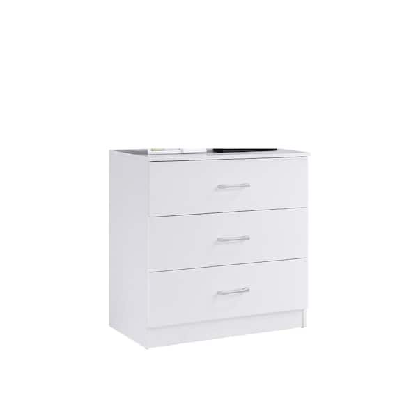 Unbranded 3-Drawer 30.6 in. H x 31.5 in. W x 15.5 in. D Chest in White