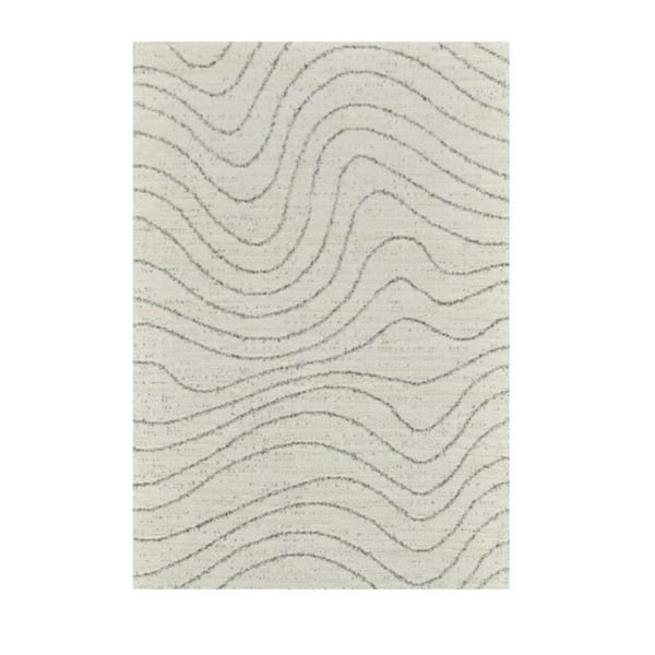 7 ft. x 10 ft. Cream and Beige Abstract Area Rug