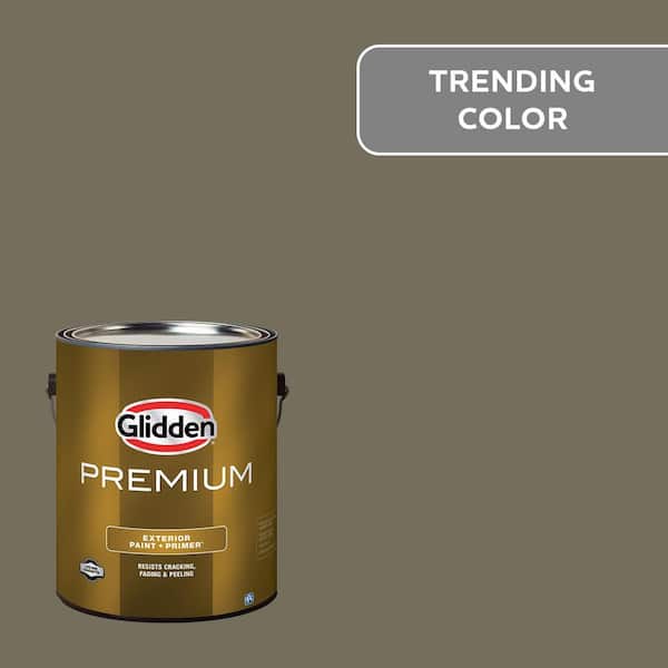 Glidden Premium 1 gal. PPG1028-6 Momentum Satin Exterior Latex Paint