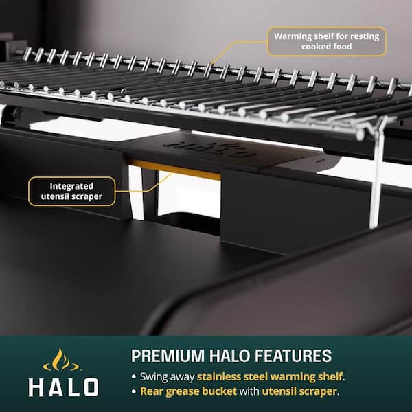 HALO Elite2B 2-Burner 4 Zone Outdoor Propane Black Griddle Flat