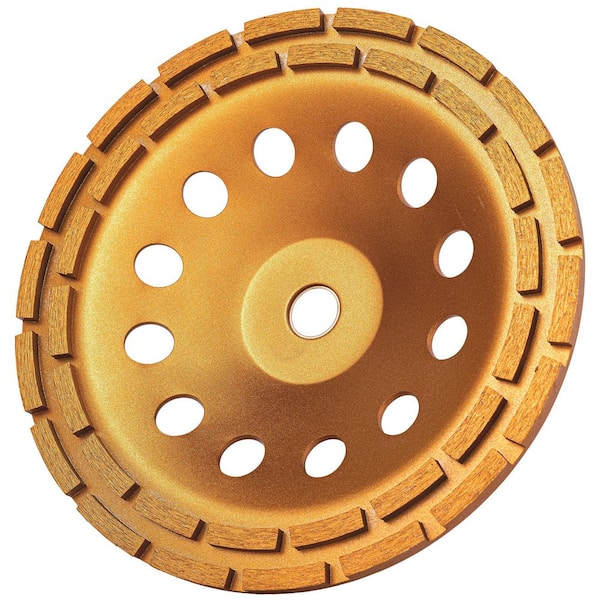 9 in. Diamond Concrete Grinding Wheel for Polishing and Cleaning Stone Concrete Cement Marble Surface, Gold