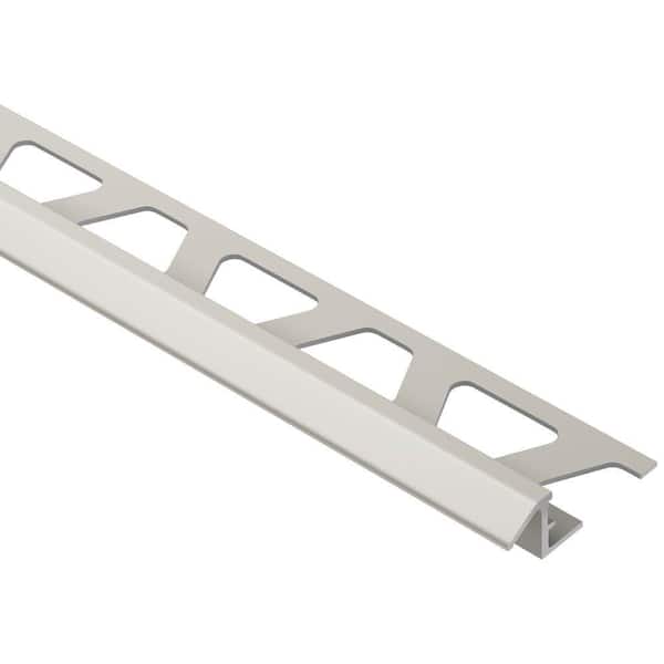 Schluter Reno-TK Satin Nickel Anodized Aluminum 3/8 in. x 8 ft. 2-1/2 in. Metal Reducer Tile Edging Trim