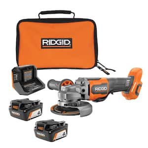 18V Brushless Cordless 4-1/2 in. Paddle Switch Angle Grinder with (2) 4.0 Ah Batteries, Charger, and Bag