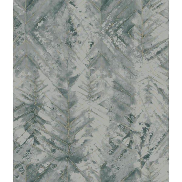 York Wallcoverings Textural Impremere Blue, Green Paper Strippable Roll (Covers 56 sq. ft.)