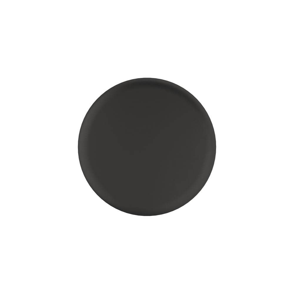 Matte Black Round Modern Cabinet Knob with Mounting Hardware