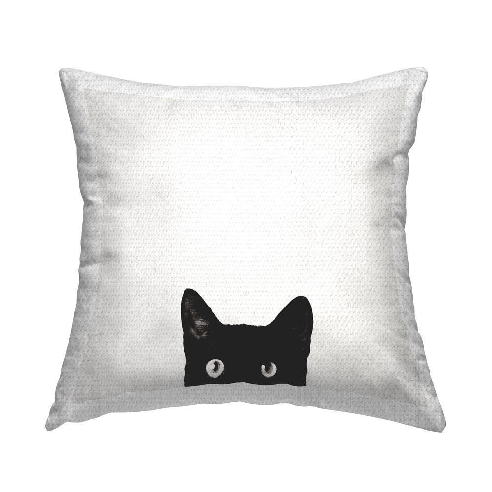 Peeking Cat Eyes Outdoor Printed Throw Pillow by Jon Bertelli price history on PriceWatchPro