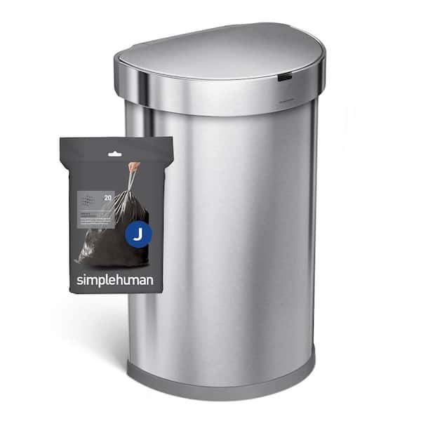 simplehuman Code H Custom Fit Drawstring Trash Bags in Dispenser Packs, 20  Count, 30-35 Liter /