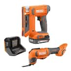 18V Cordless 3/8 in. Crown Stapler Kit with Multi-Tool, 2.0 Ah Battery, and Charger