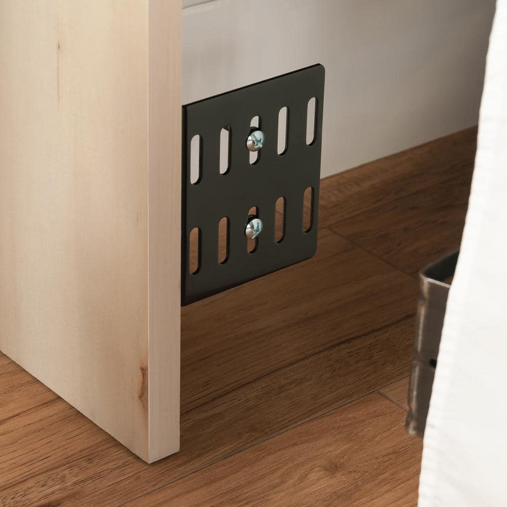 Pacific Maple Full-Queen Bookcase Headboard with Storage