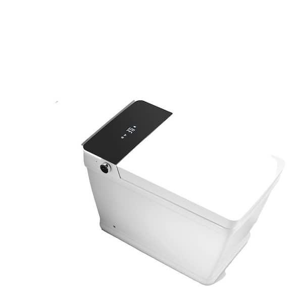 Smart Bidet Toilet Square in White with Heated Seat, Auto Open/Close Lid, Deodorizing, and Remote Control