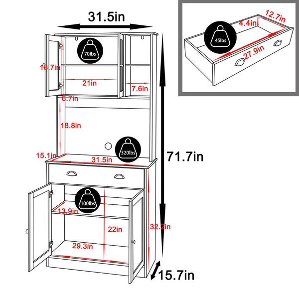 HLR 72'' Kitchen Pantry & Reviews