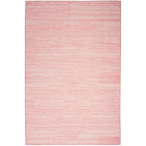Washable Essentials Pink 5 ft. x 7 ft. All-over design Contemporary Area Rug