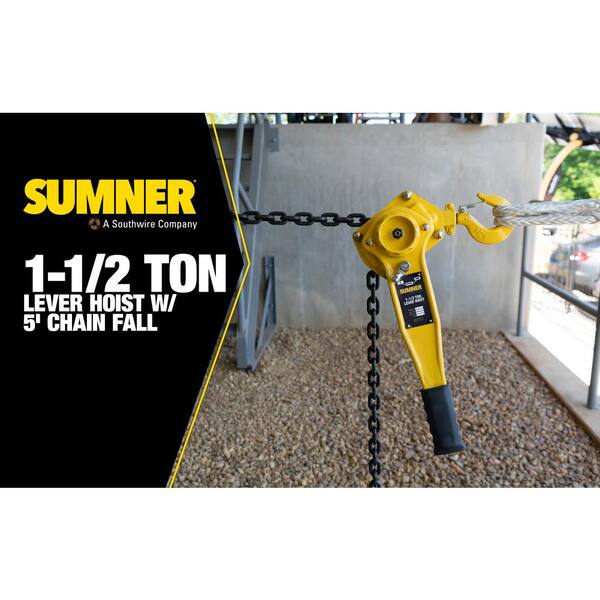 SUMNER 1- 1/2-Ton Capacity Lever Hoist 5 ft. 787546 - The Home Depot