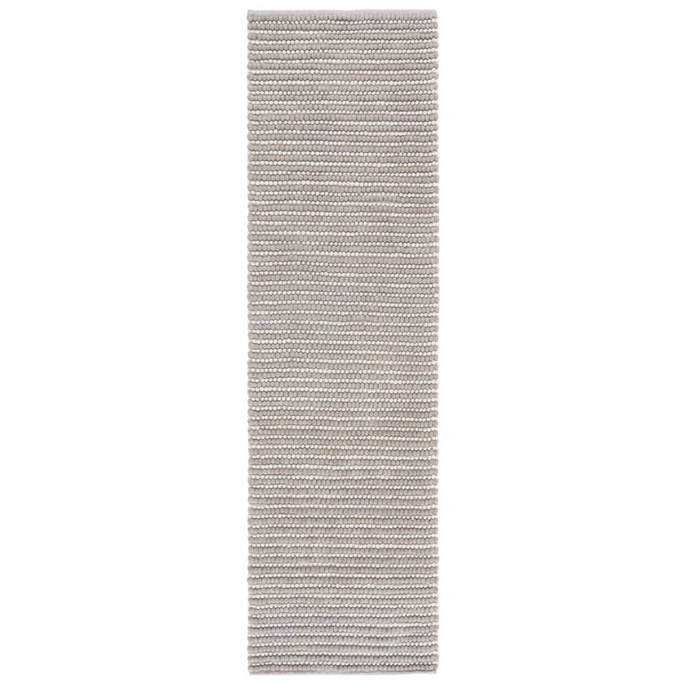 Natura 2 ft. x 8 ft. Gray/Ivory Striped Solid Marle Runner Rug price history on PriceWatchPro
