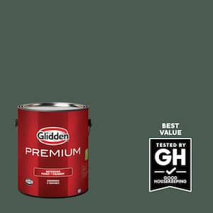 Glidden Premium 1 gal. PPG1136-7 Dark Green Velvet Flat Exterior