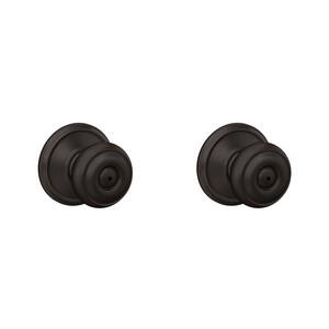 Schlage F40VGEO609 Georgian Privacy Knob, Antique Brass - Door Knobs