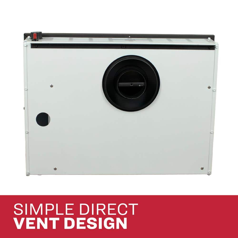 Ashley 17,000 BTU Black and White Stainless Steel Wall Heater