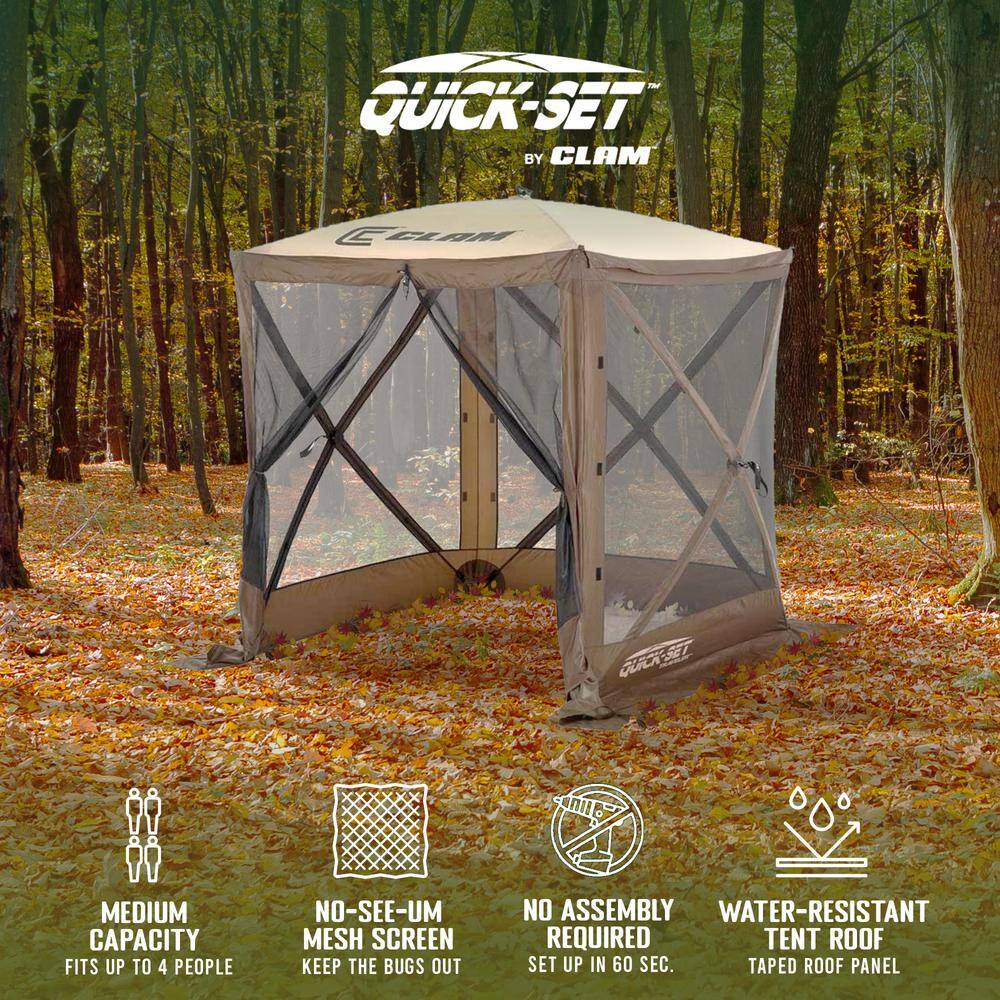 Brown 6' x 6' Portable Outdoor Camping Canopy Shelter