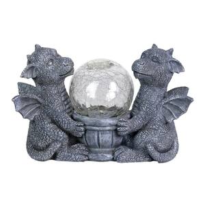 Zaer Ltd. 4.5ft Tall Large Metal Dragon Statue Decoration (for Outdoor or  Indoor use) (Tail Laying on Side)