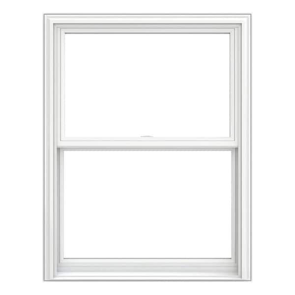V-2500 36.25 in. x 54 in. White Vinyl Pocket Frame Double Hung Window with Low E, Argon, Screen, and No Grids