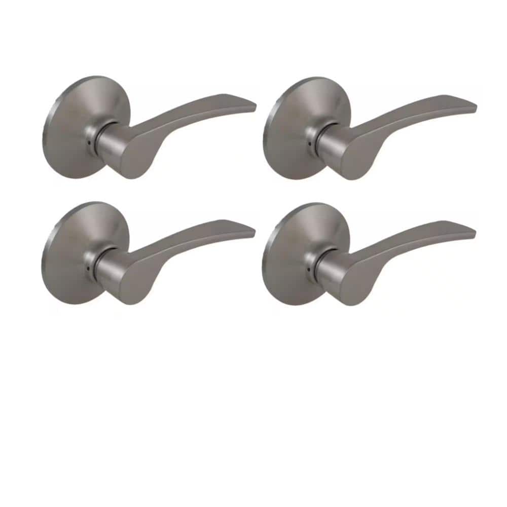 Kensington Satin Nickel Hall/Closet Door Lever (4-Pack)