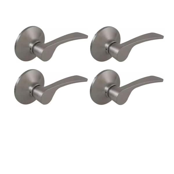 Kensington Satin Nickel Hall/Closet Door Lever (4-Pack)
