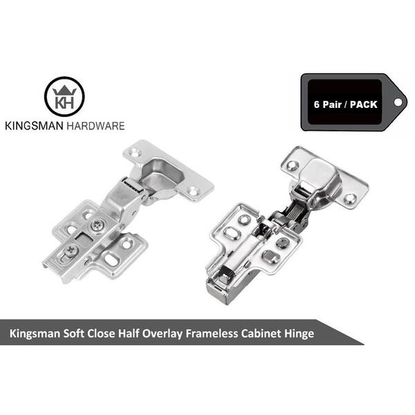 Kingsman Hardware Concealed (35 mm) 110-Degree Clip-On Frameless 