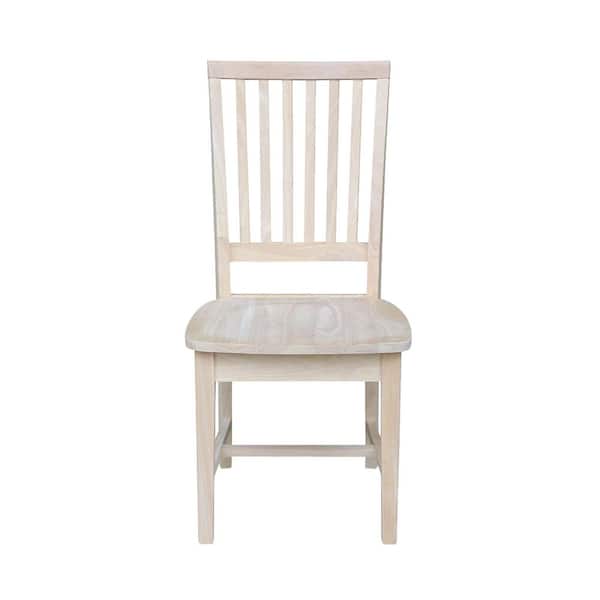 Unfinished Wood Mission Dining Chair (Set of 2)