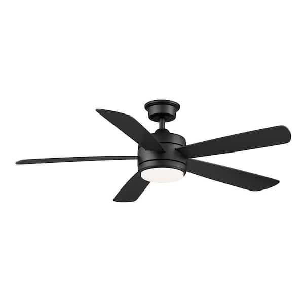 Integrated Led Matte Black Ceiling Fan, Home Depot Black Ceiling Fans