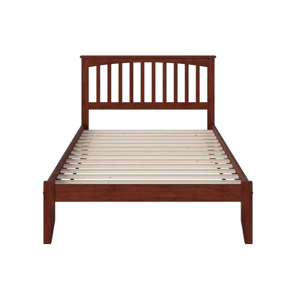 Mission Walnut Brown Solid Wood Frame Queen Platform Bed - thumbnail 2