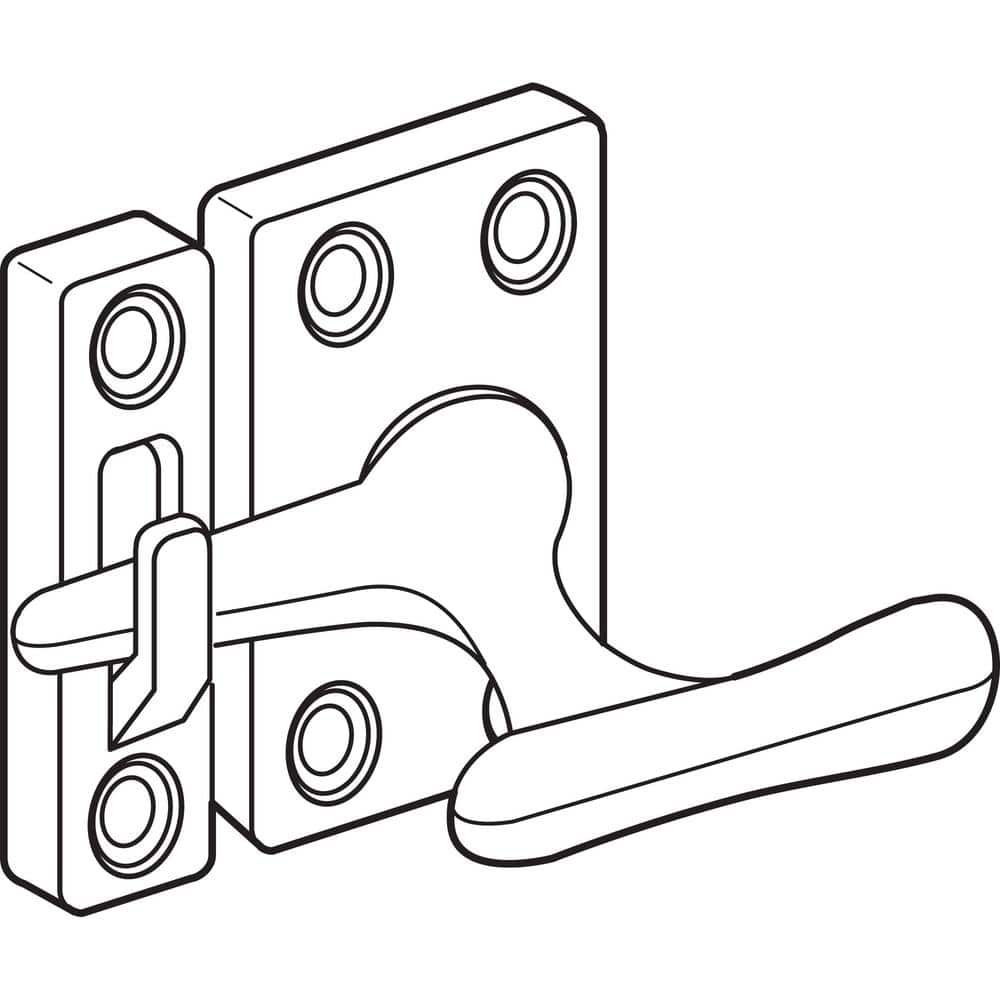 Antique Brass Diecast and Steel Casement Window Sash Lock