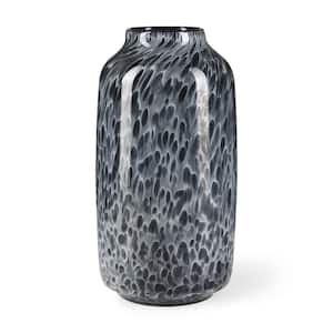 Masai Medium Black Mottled Glass Vase