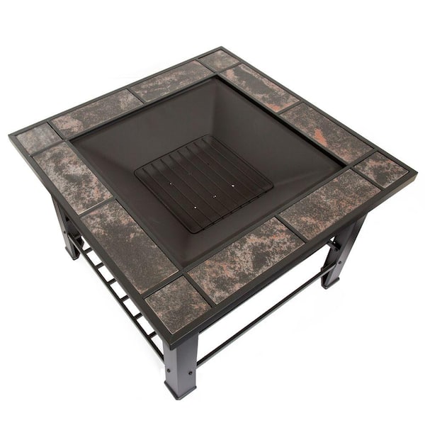 Pure Garden 30 In Square Steel Fire, Ash Pan Outdoor Fire Pit Replacement Square