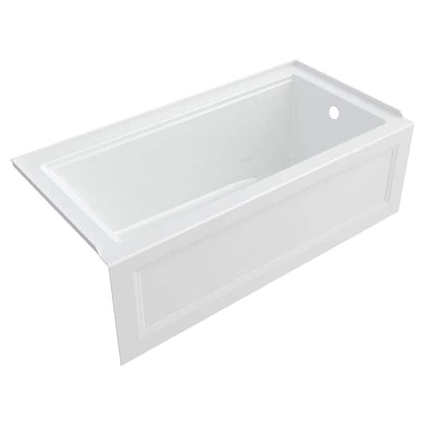 Town Square S 60 in. x 30 in. Soaking Bathtub with Right Hand Drain in White
