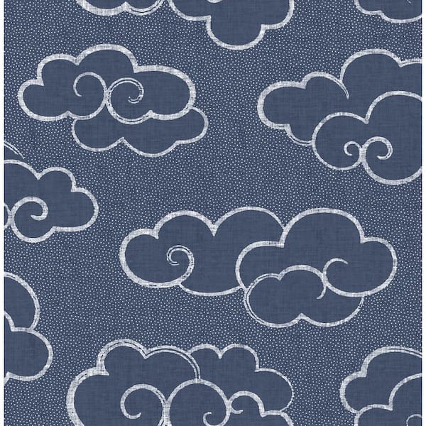 NuWallpaper Navy Alto Peel and Stick Wallpaper