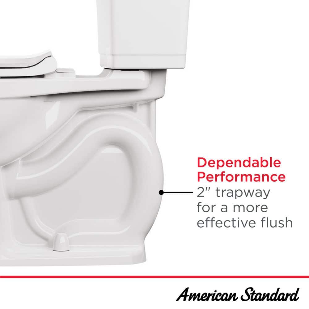White Elongated High Efficiency Two-Piece Toilet