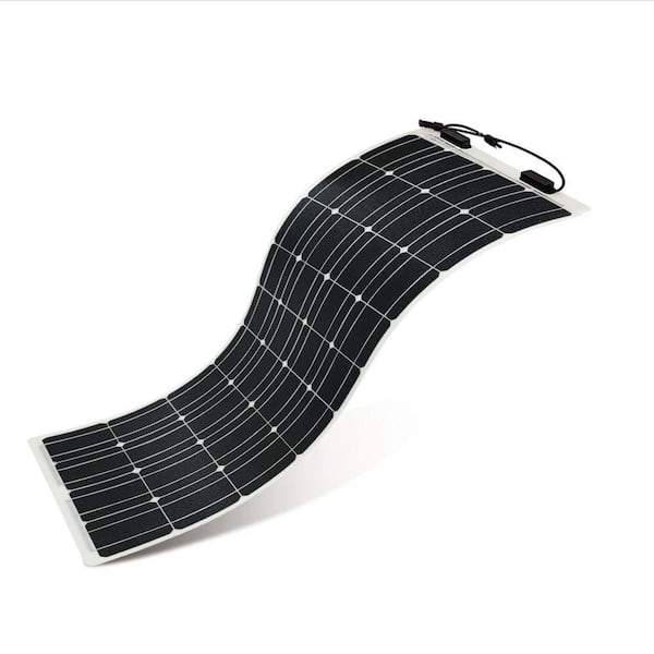 Renogy 100-Watt 12-Volt Flexible Monocrystalline Solar Panel Bendable Off-Grid Charger for Marine RV Cabin Van Uneven Surfaces