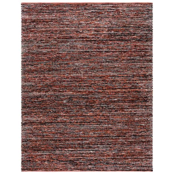 Cape Cod 8 ft. x 10 ft. Orange/Black Distressed Gradient Area Rug