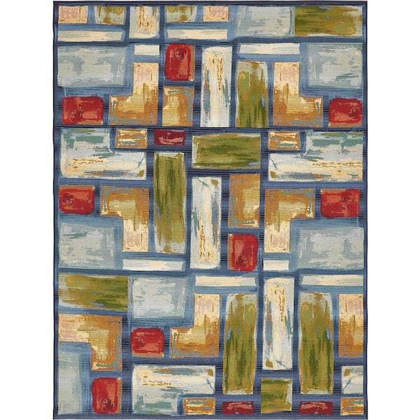 Outdoor Cubed Multi 8' 0 x 11' 4 Area Rug