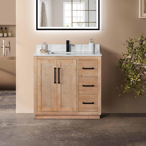 NATAL DESIGN×COLONISTA OMAN10 AIOT! Altair Floral 36 in. W x 22 in. D x 33 in. H Single Sink