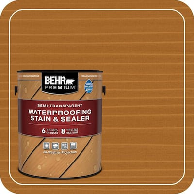 1 gal. #ST-533 Cedar Naturaltone Semi-Transparent Waterproofing Exterior Wood Stain and Sealer