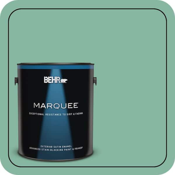 BEHR MARQUEE 1 gal. #480D-4 Indian Ocean Satin Enamel Exterior Paint & Primer
