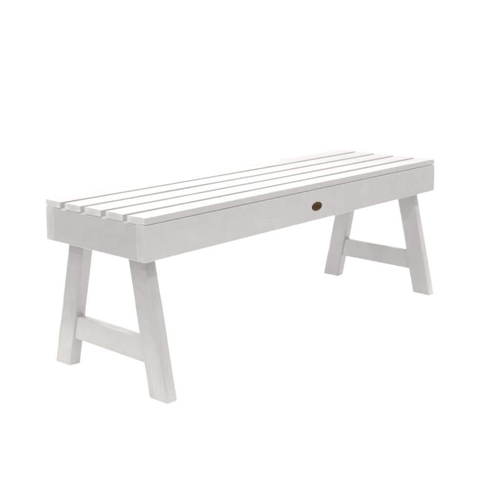Weatherly Traditional 4ft White Poly Lumber Backless Bench