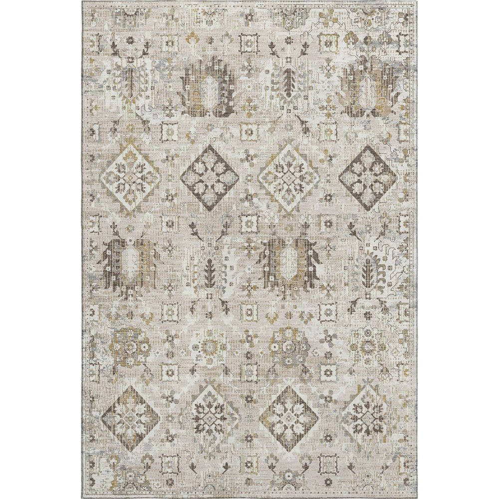 Mayfield Premium Machine Washable Abstract AMF1998 Linen 3 ft. x 4 ft. Area Rug price history on PriceWatchPro