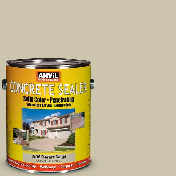 Anvil 1-gal. Desert Beige Siliconized Acrylic Solid Color Exterior Concrete Sealer-DISCONTINUED
