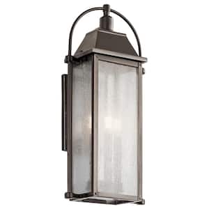 Harbor Row 3-Light Olde Bronze Outdoor Hardwired Wall Lantern Sconce with No Bulbs Included (1-Pack)