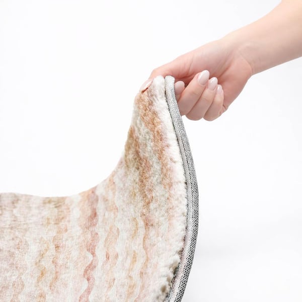Dream Shag Premium Machine Washable Abstract ADS195 Peach 10 ft. x 14 ft. Area Rug