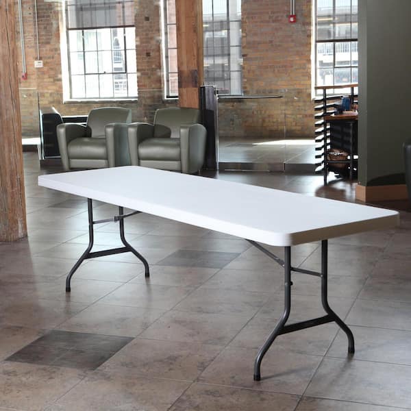 Lifetime 8 ft. White Granite Plastic Folding Table (Commercial) 22980 - The  Home Depot